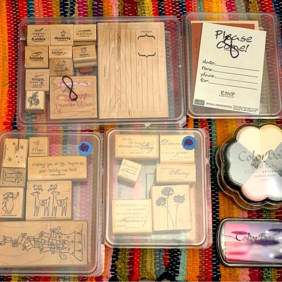 Stampin' Up! Office Lot Of Stampin Up Rubber Ink Stamp Sets Two
